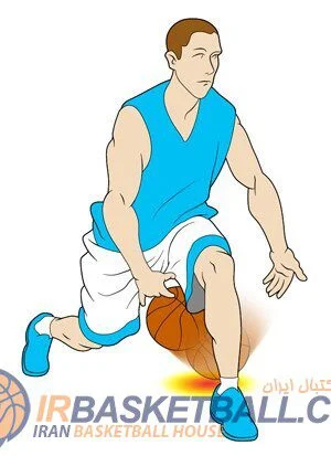 انواع دریبل های بسکتبال Between Legs Dribble