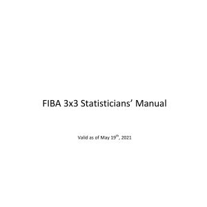 FIBA 3×3 Statisticians Manual